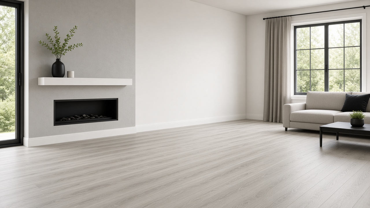 Modern living space with luxury vinyl plank flooring